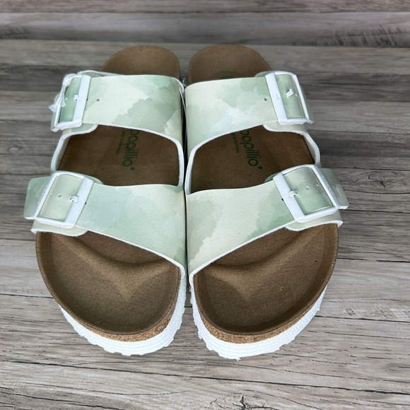Birkenstock Size 9 Arizona Grooved Vegan Platform Papillio Sandals 40 Narrow - Picture 3 of 7